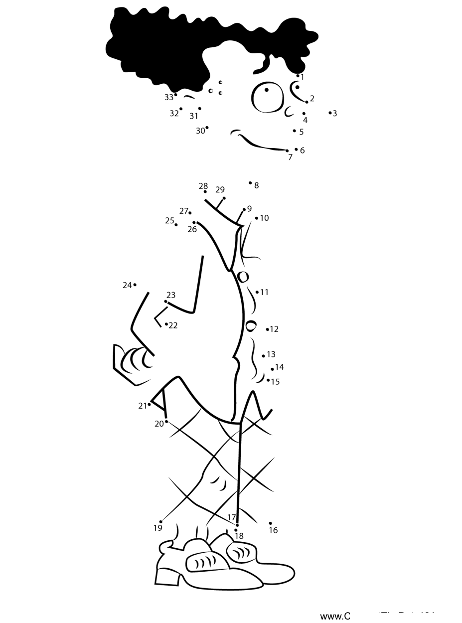 Howard-Deville-Rugrats printable dot to dot worksheet